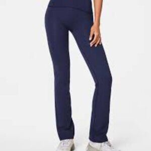 Spanx Booty Boost Flare Yoga Navy Blue- Size Large